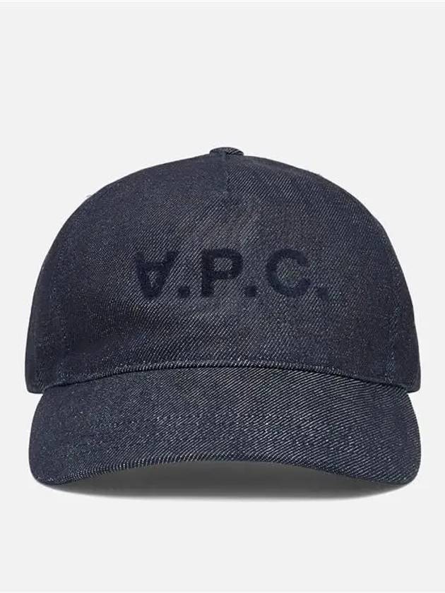 VPC Velvet Logo Denim Ball Cap Blue - A.P.C. - BALAAN 2