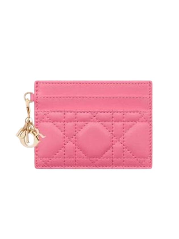 Lady Freesia 5 Slot Cannage Card Wallet Pink - DIOR - BALAAN 1