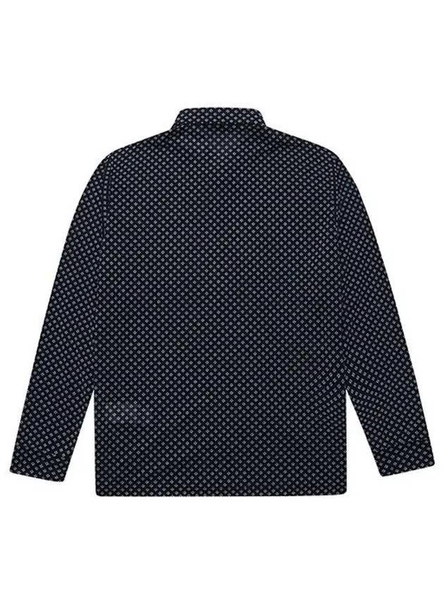 Men s full length printed long sleeved shirt 9354GZPP NAVY - BLACK&WHITE - BALAAN 2