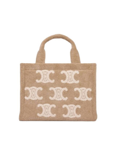 Cabas Thais Triomphe All-Over Textile Small Tote Bag Beige - CELINE - BALAAN 1