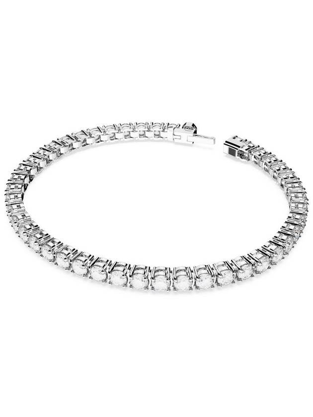 Matrix Tennis Rhodium Plated Bracelet White - SWAROVSKI - BALAAN 2