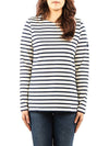 Minquiers Striped Long Sleeve T-Shirt Ivory Navy - SAINT JAMES - BALAAN 2