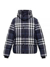 Larrick Check Hooded Padding Navy - BURBERRY - BALAAN 2