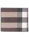 Check Leather International Bifold Wallet Dark Birch Brown - BURBERRY - BALAAN 5