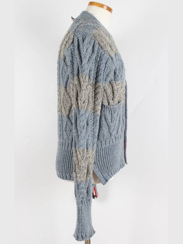 Aran cable cardigan MKC289B - THOM BROWNE - BALAAN 5