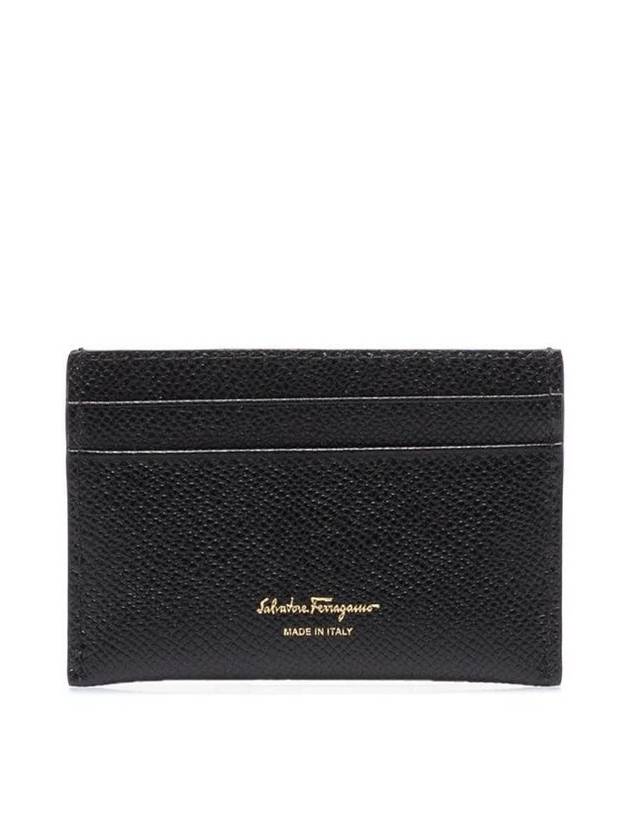 Gancini Card Wallet Black - SALVATORE FERRAGAMO - BALAAN 3