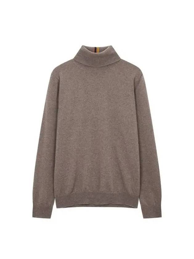 Striped turtleneck cashmere knit dark brown - PAUL SMITH - BALAAN 1