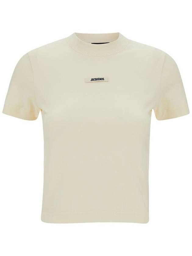 Le Gros Grain Short Sleeve T-Shirt Light Beige - JACQUEMUS - BALAAN 2