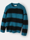 Wool brush striped knit black - INDUST - BALAAN 5