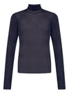 Men's Ribbed Turtleneck Navy - AMI - BALAAN 2