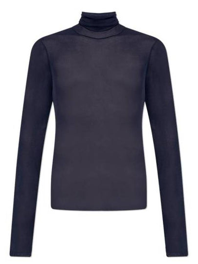 Men's Ribbed Turtleneck Navy - AMI - BALAAN 2