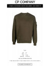 Brushed Emerized Diagonal Fleece Sweatshirt Khaki - CP COMPANY - BALAAN 3