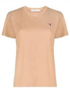 Fox Head Patch Short Sleeve T-Shirt Beige - MAISON KITSUNE - BALAAN 1