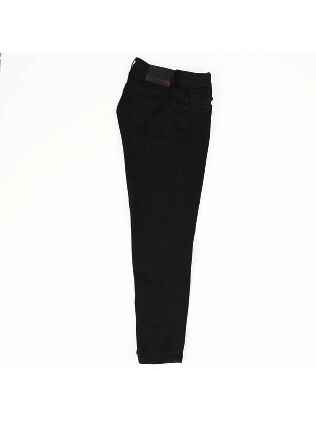 Black washed denim spandex jeans - IKALOOOK - BALAAN 3