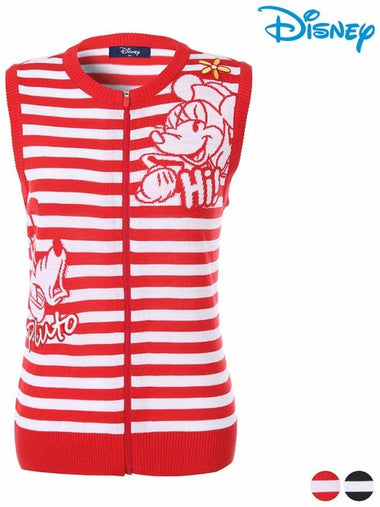 Stripe Zip-up Knit Vest Vest DL1LKV001 - DISNEY GOLF - BALAAN 1