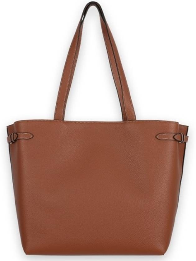 Cabas Anais Cuir Grain Calfskin Tote Bag Brown - CELINE - BALAAN 3