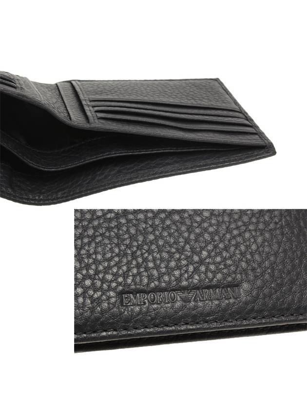 Men's Leather Half Wallet Navy - EMPORIO ARMANI - BALAAN 4