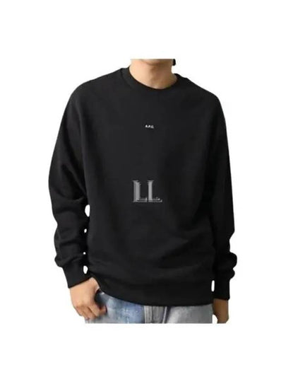 Boxy Micro Logo Sweatshirt Black - A.P.C. - BALAAN 2