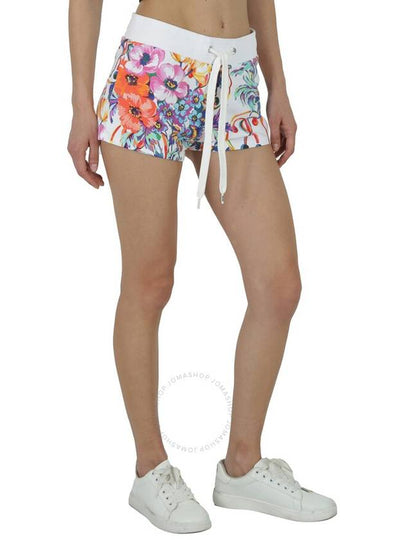 Moschino Ladies White Floral Print Double Question Mark Shorts, Size X-Small - MOSCHINO - BALAAN 2