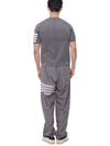 Men's Military Ripstop Mesh 4 Bar Track Pants Grey - THOM BROWNE - BALAAN 6