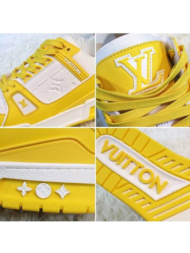 LV Monogram Trainer Low Top Sneakers Yellow - LOUIS VUITTON - BALAAN 6