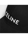 Cotton Drill Baseball Cap Black - CELINE - BALAAN 3