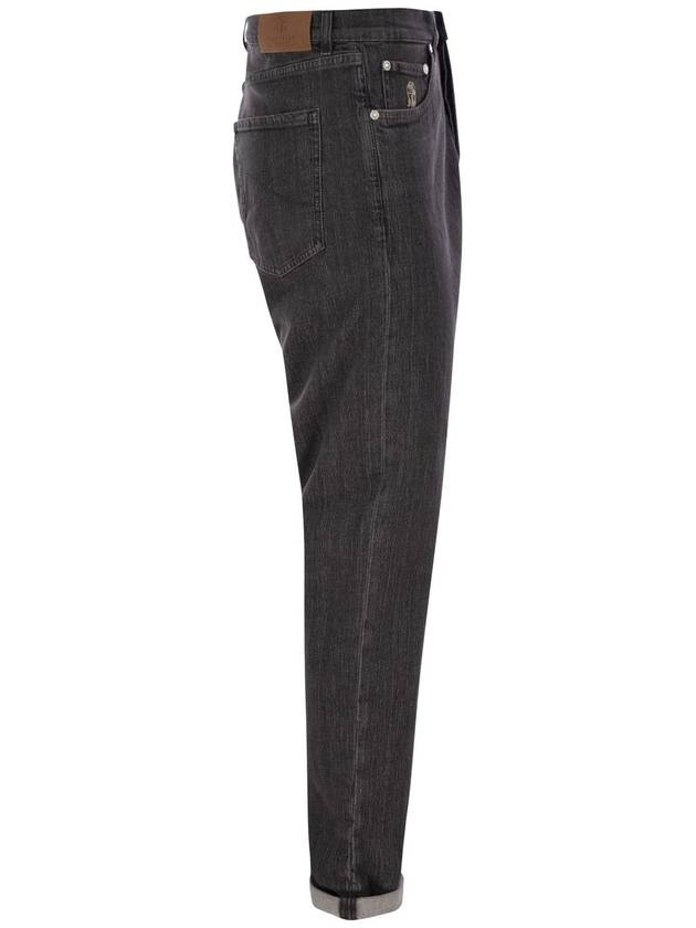 Five-pocket iconic fit denim trousers - BRUNELLO CUCINELLI - BALAAN 3