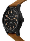 Khaki Field Titanium Leather Watch Black - HAMILTON - BALAAN 4