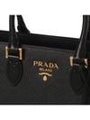 Triangle Logo Saffiano Tote Bag Black - PRADA - BALAAN 6