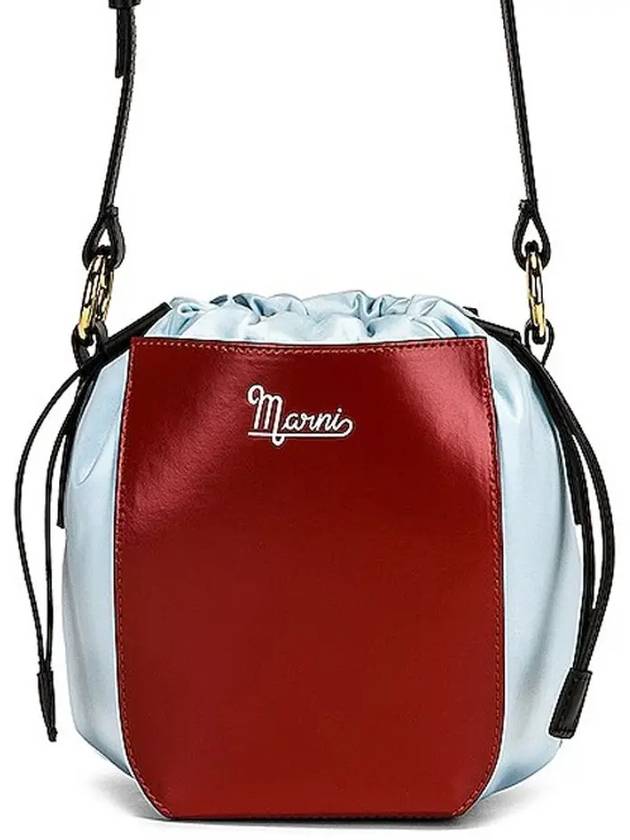 Logo Drawstring Bucket Bag Red - MARNI - BALAAN 2