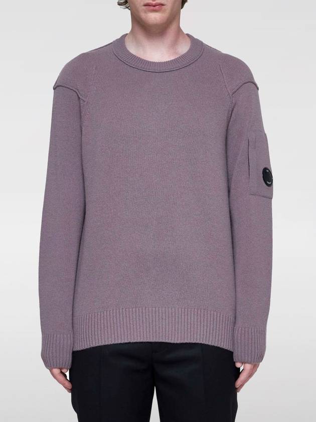 Lambswool GRS Crew Neck Knit Top Purple - CP COMPANY - BALAAN 2