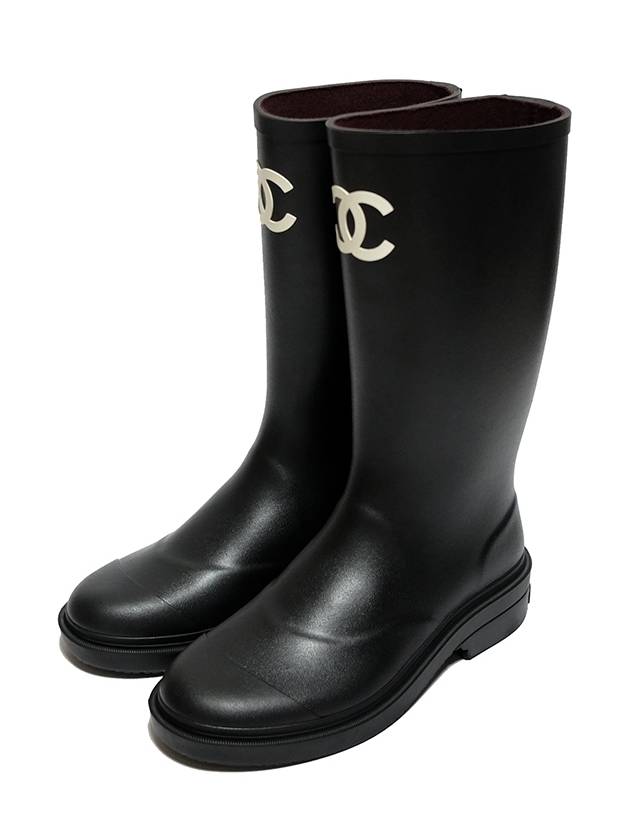 Boots Caoutchouc Black - CHANEL - BALAAN 3