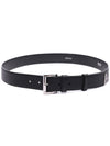 Saffiano Leather Belt Black - PRADA - BALAAN 4