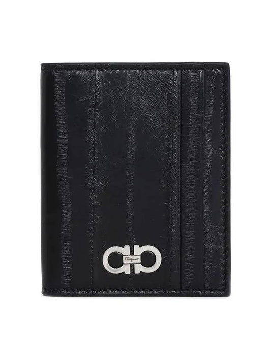 Gancini Card Wallet Black - SALVATORE FERRAGAMO - BALAAN 2