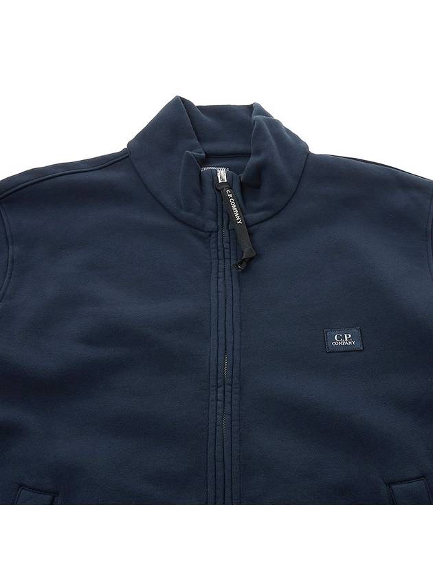 Logo Cotton High Neck Zip-up Jacket Navy - CP COMPANY - BALAAN 4