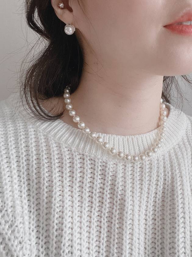 Classic Pearl 8mm Necklace White - ELYONA - BALAAN 5