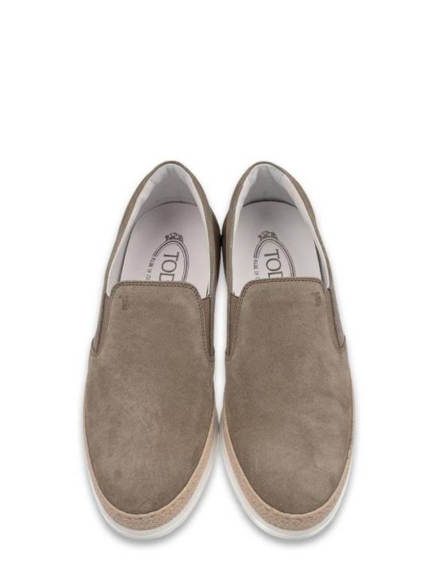 Suede Slip-On Loafer Beige - TOD'S - BALAAN 5