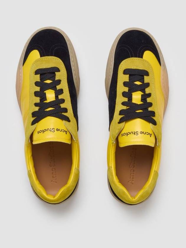 Lace-Up Low-Top Sneakers Yellow - ACNE STUDIOS - BALAAN 4