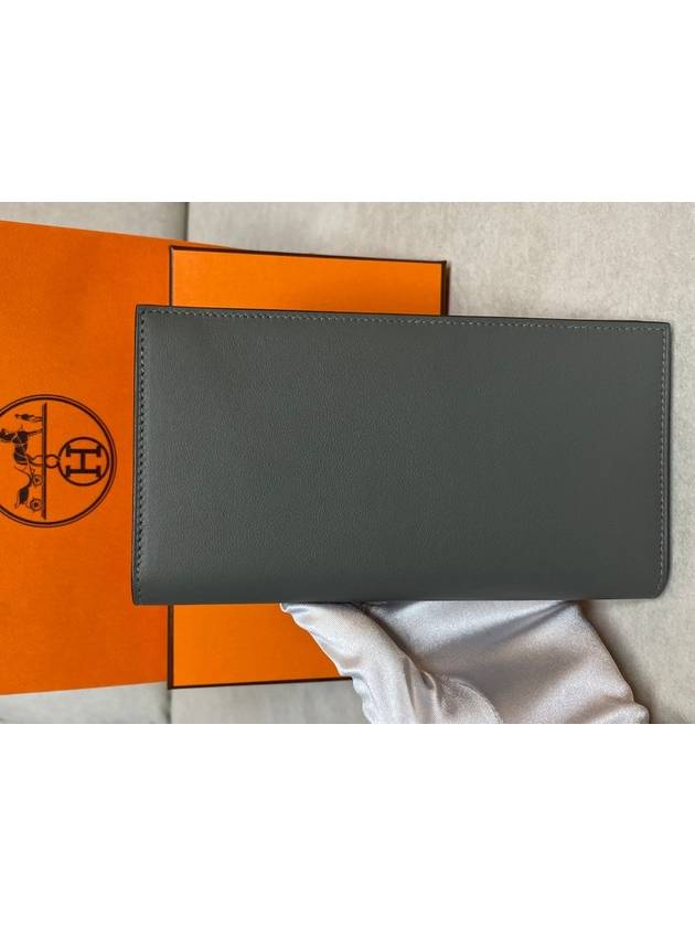 Citizen Twill Long Wallet Grey - HERMES - BALAAN 3