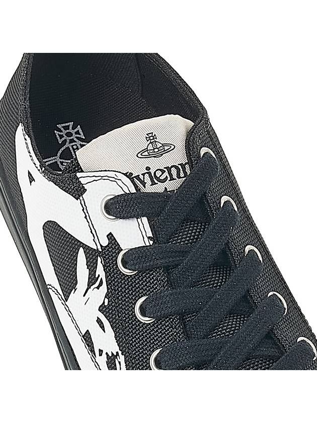 Plimsoll ORB Print Low Top Sneakers  Black - VIVIENNE WESTWOOD - BALAAN 9