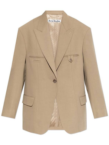 Acne Studios Blazer With Pockets, Women's, Beige - ACNE STUDIOS - BALAAN 1