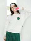 NEO PRENE SMILE Crew Neck Neoprene SweatshirtWHITE - MONBIRDIE GOLF - BALAAN 1