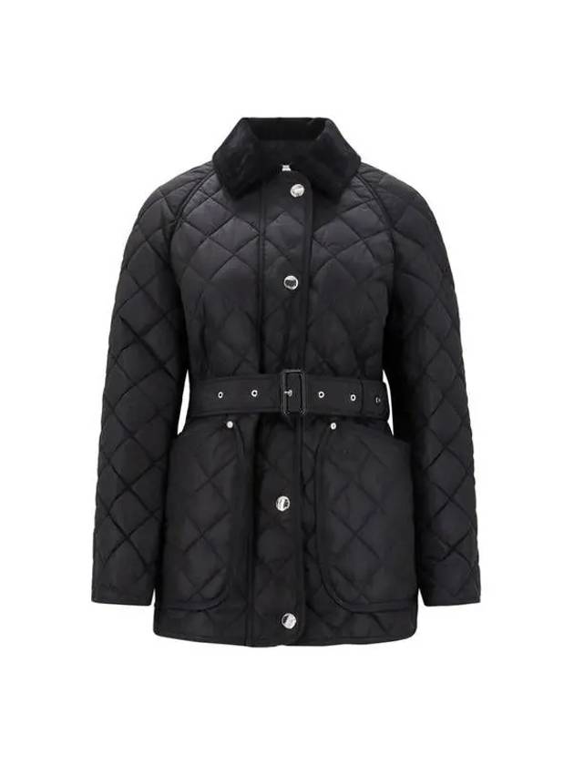 Diamond Quilted Nylon Jacket Black - BURBERRY - BALAAN 2