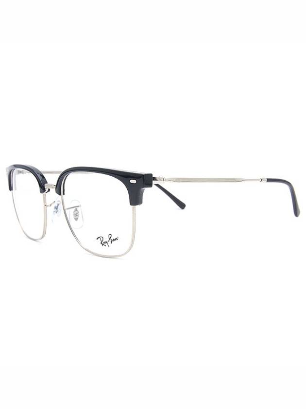 Eyewear New Clubmaster Square Eyeglasses Black Silver - RAY-BAN - BALAAN 2