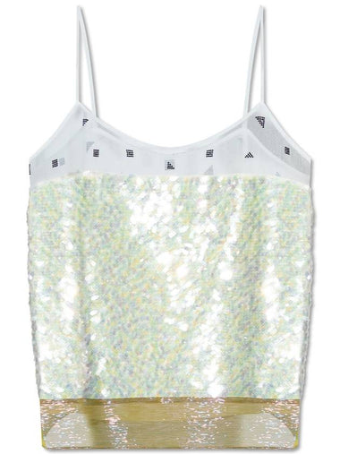 Tory Burch Sequin Top, Women's, Cream - TORY BURCH - BALAAN 1