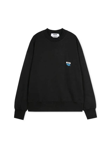 Logo Crew Neck Sweatshirt Black - MSGM - BALAAN 1