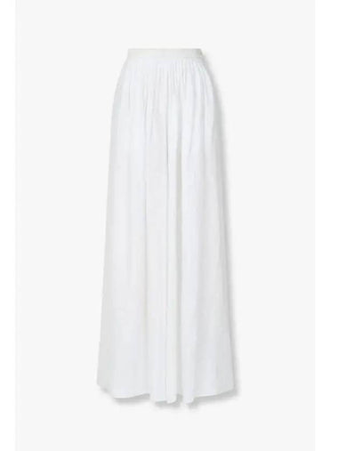 Women s Pleated Over Linen Pants White - GIORGIO ARMANI - BALAAN 1