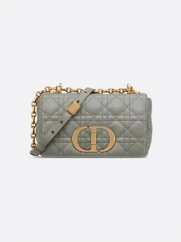 Supple Cannage Small Calfskin Caro Shoulder Bag Grey - DIOR - BALAAN 2