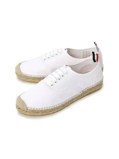 Canvas Espadrilles Heritage Low Top Sneakers White - THOM BROWNE - BALAAN 2