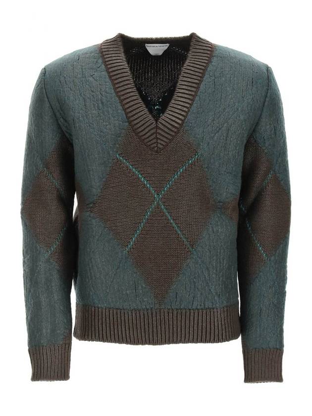 argyle print knit top brown - BOTTEGA VENETA - BALAAN 1